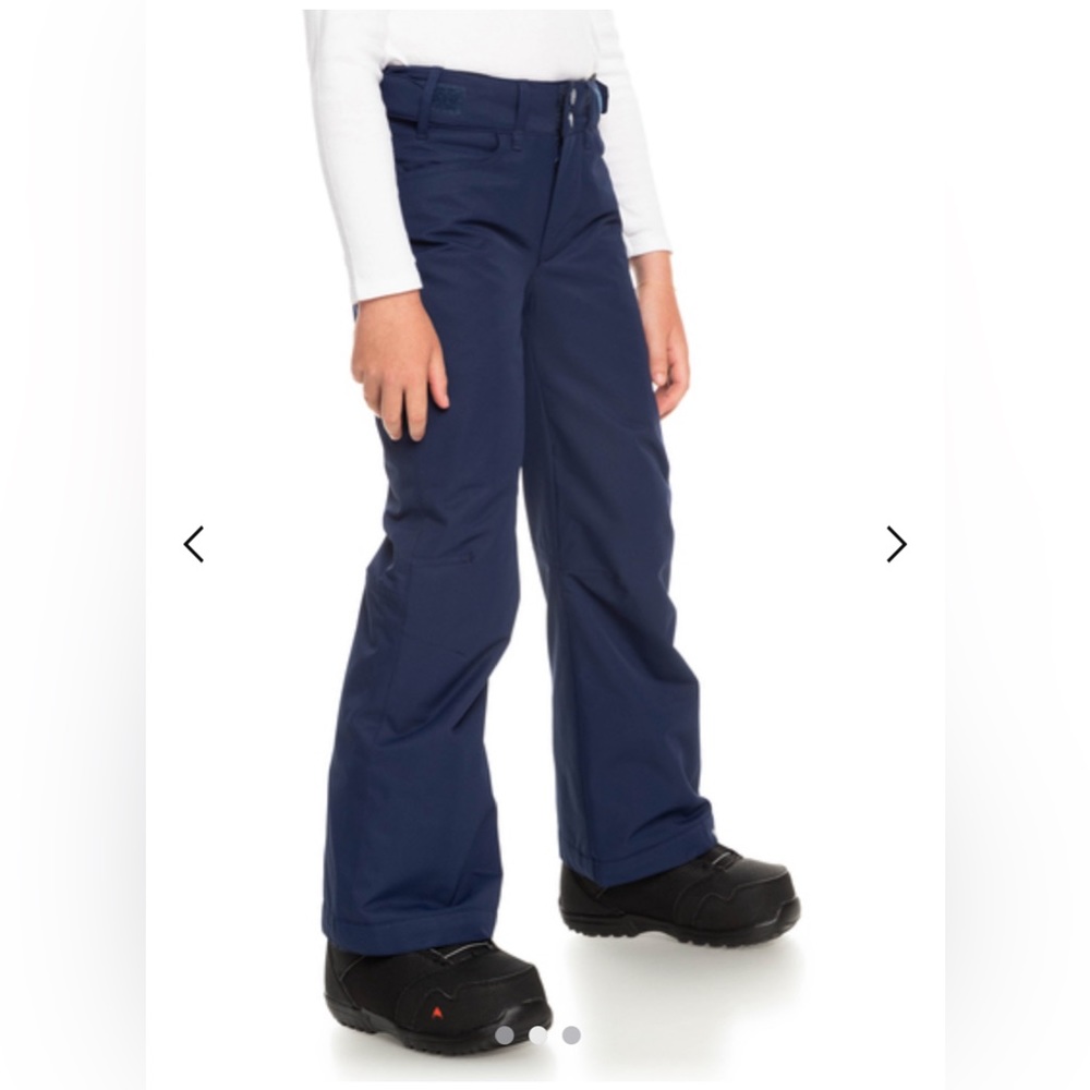 Roxy Girl's 16 Backyard Insulated Snow Pants in Medieval Blue